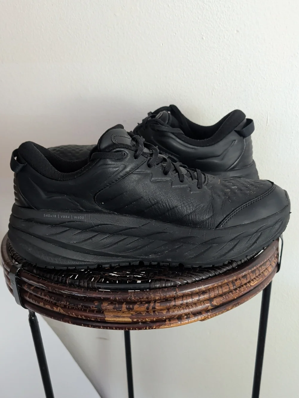 Hoka One One Bondi SR Men's Size 13 Black Work Shoes Non Slip Waterproof
